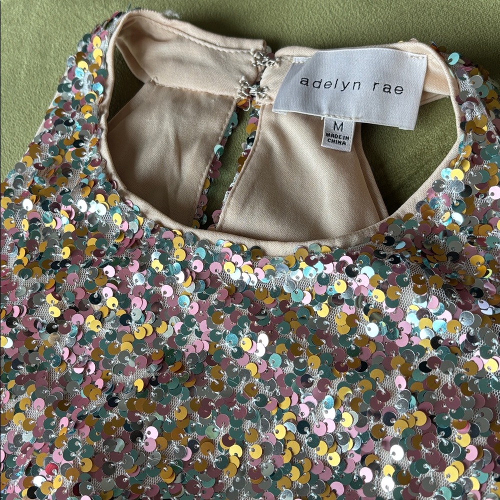 Adelyn Rae Multicolor Sequin Tank Top - Picture 2 of 13